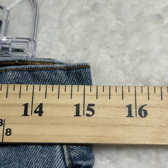 Cheap Monday Five Unwash Blue Straight Jeans 30 x 30 Button Fly Skull Straight - Picture 15 of 16